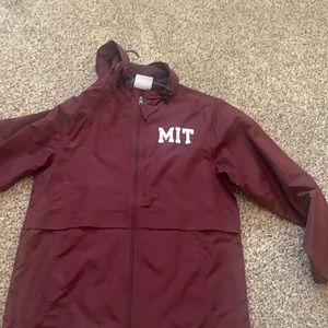 MIT Maroon Windbreaker Full Zip